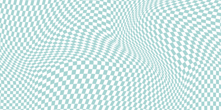 Abstract blue chessboard pattern, grunge texture - Vector