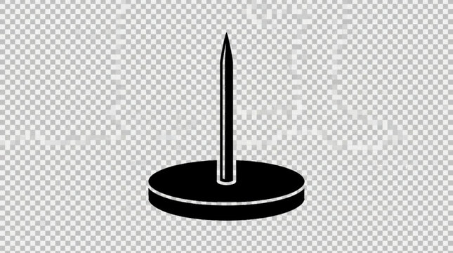 Receipt spike spindle with single paper vector illustration. Office memo holder stick, restaurant check spike icon.