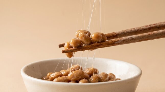 Natto on chopsticks