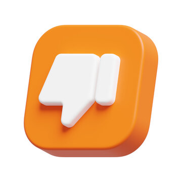 Dislike Thumbs Down Icon 3D