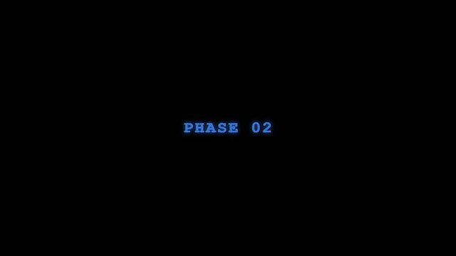 Retro Pixel Art Phase 03 Level Transition Screen Animation.