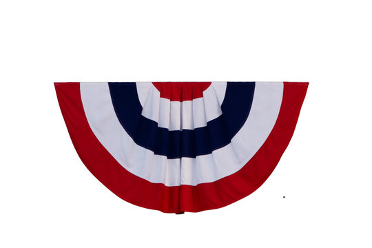American flag bunting Isolated on transparent background 