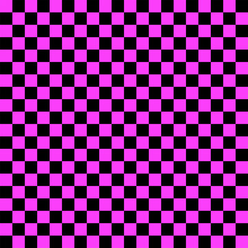 Bold magenta pink and black checkerboard seamless pattern, vibrant high contrast geometric tile background, missing texture