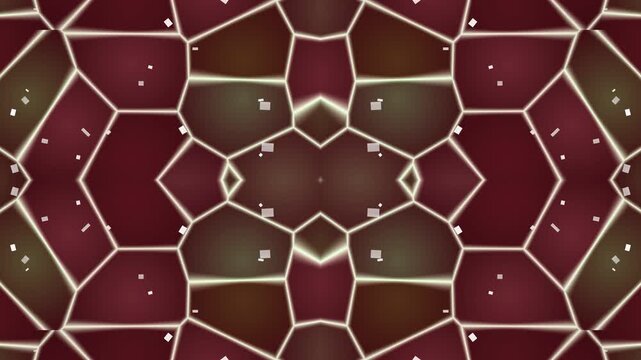 Abstract Geometric Pattern Background featuring Repeating Maroon Hexagonal Shapes and Symmetrical Lines for Modern Digital Design Projects