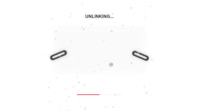 Animated Unlinking Chain Icon Representing System Security Breach Action