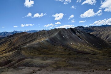 Naklejka premium Palcoyo, Checacupe District, Chancias Province, Cusco Region - Peru - Rainbow Mountain