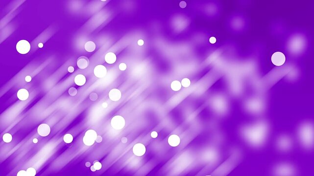 Bokeh light streaks background animation, Soft bokeh background with diagonal light streaks and glowing white circular highlights