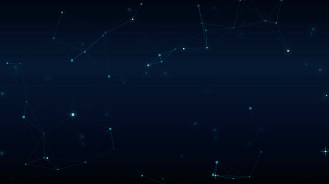 Abstract Quantum Neural Network Data Flow Deep Blue Motion Graphic Loo