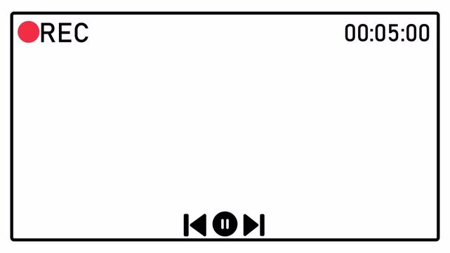 Modern REC button animation featuring a red blinking recording indicator with a clean user interface style. Ideal for video production, livestreams, YouTube videos, social media content, camera overla