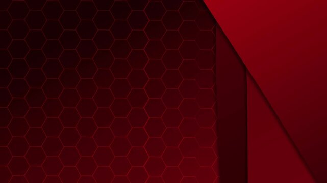 Abstract geometric background with hexagon pattern and folded paper-like panels animation