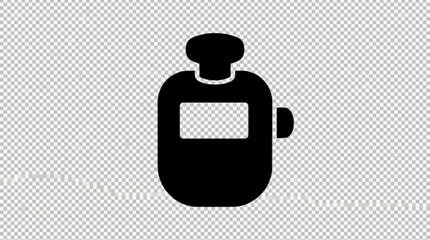 Hand tally counter vector illustration. Clicker paper weight tally counter, manual crowd counting device silhouette icon. © Indar