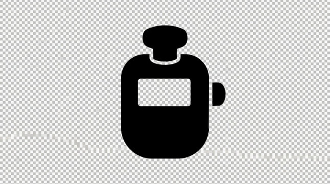 Hand tally counter vector illustration. Clicker paper weight tally counter, manual crowd counting device silhouette icon.