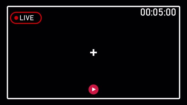 Clean and modern LIVE button animation featuring a glowing red live streaming indicator. Perfect for livestreams, YouTube, Twitch, Facebook Live, Instagram Live, podcasts, online broadcasts, video ove