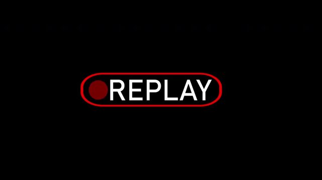 Replay Button Animation | Replay Icon | Video Playback Loop | UI Motion Graphics