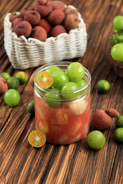 Asinan Ceri Ya, Pickled Cherry with Lemon Cui and Pomegranate Juice