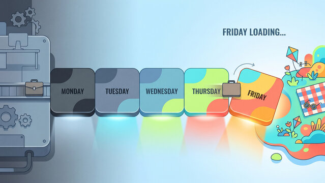 Colorful Friday Key Breaks Away From Gray Workweek Keys