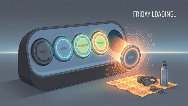 Glowing Workweek Control Panel Powers Up for Friday