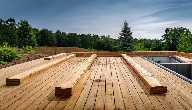 backyard deck construction foundation phase