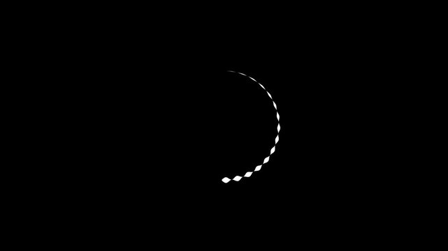 Circle Loading icon loop Loading Icon with a 60fps black background.