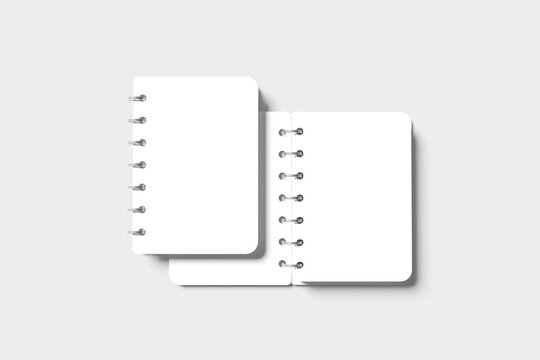 Blank A6 Notebook Mockup - 3D Illustration