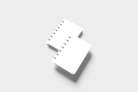 Blank A6 Notebook Mockup - 3D Illustration