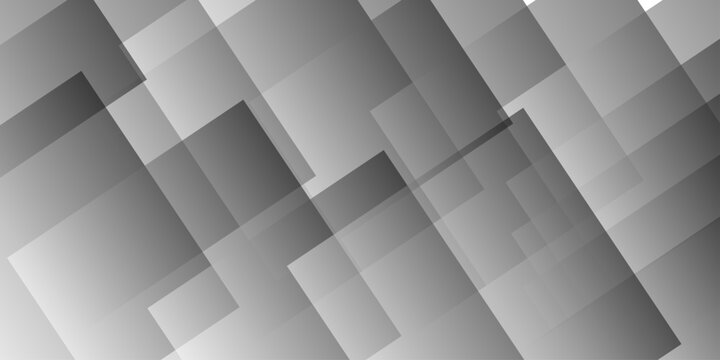 Abstract white and gray background with diamond and triangle shapes layered in modern abstract pattern. Light neutral background with arrows and copy space.