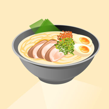 Cartoon Ramen Japanese Vector Style Artwork
