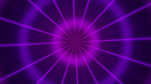A glowing purple radial light pattern radiates outward from a bright center point against a dark background.
