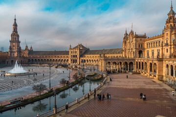 Fototapeta premium Plaza de España, in Seville Spain