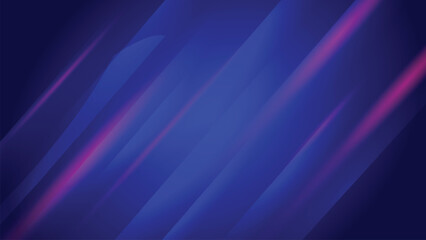 Obraz premium Abstract blue background with diagonal light streaks, futuristic neon purple motion lines, modern digital technology wallpaper vector