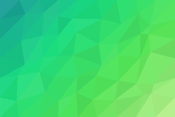 Obraz premium Abstract Geometric Gradient Background with Teal to Green Polygons, Low Poly Design with Subtle Dotted Lines, Modern Digital Art Texture
