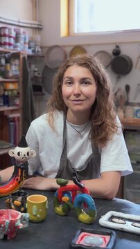 Ceramic Artist at Work in Porto Studio