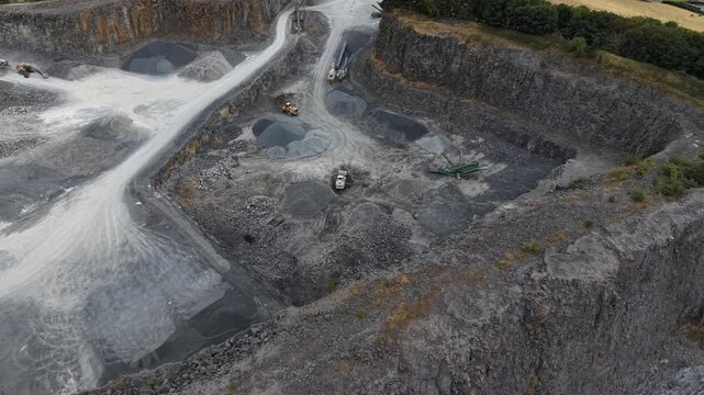 Aerial View of Lisduff Stone Quarry in County Laois Ireland