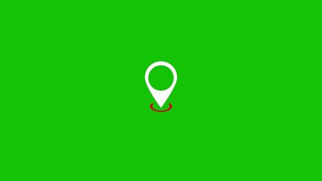 Map pointer icon set with pin symbols for navigation and location markers on transparent background.location icon with point animation.