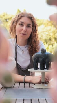 Close-Up of a Ceramist at Work