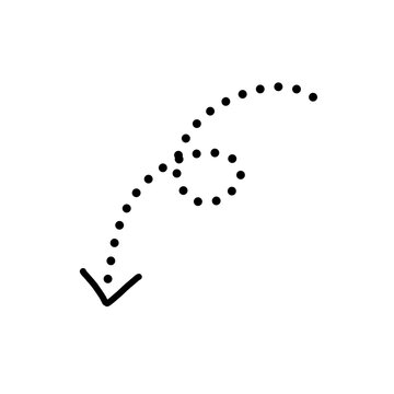 Black and white spiral arrow