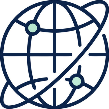 global network and connections icon