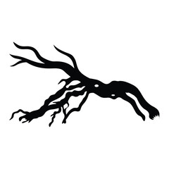 Fototapeta premium Laying Coral silhouette image