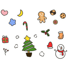 Naklejka premium christmas icons set