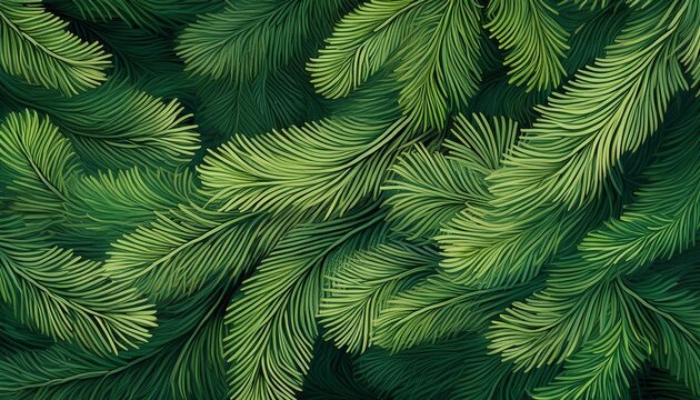 green pine needles pattern