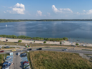 Jezioro Tarnobrzeskie. Jezioro Tarnobrzeg. Jezioro Machów. Zbiornik wodny. Tarnobrzeg. © Leszek Szelest