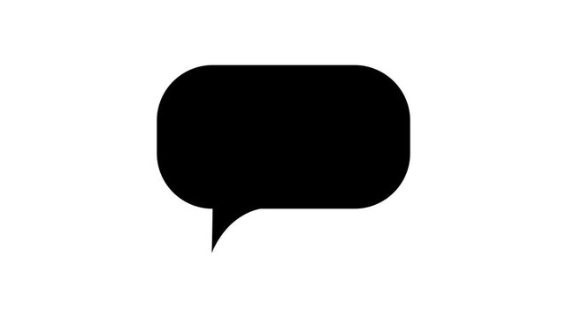 Online bubble chat messages White Screen chroma key, pop up chat box, Text box, 3d Animation Speech Bubble Alpha channel. message box cartoon animated icon.