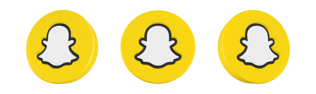 snapchat icon 3d render design