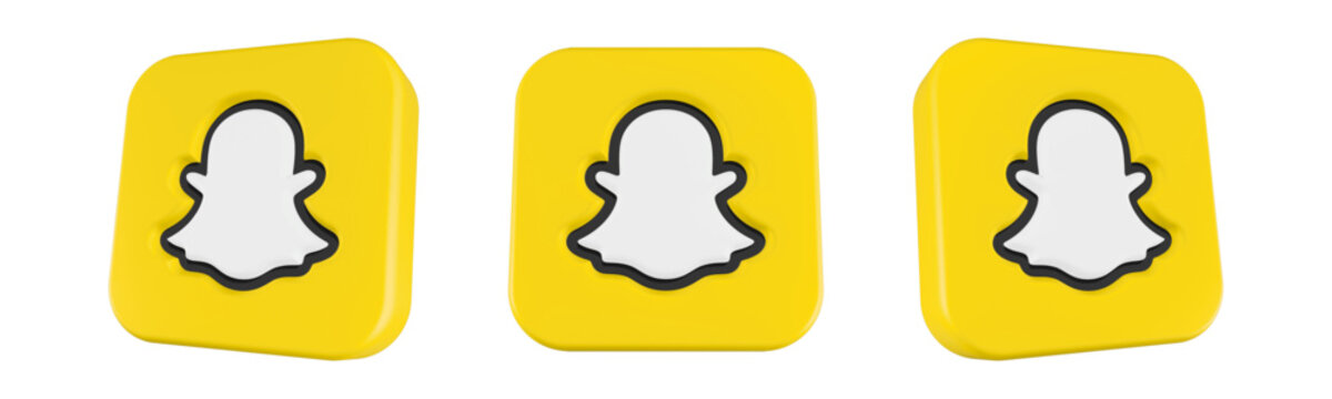 snapchat icon 3d render design