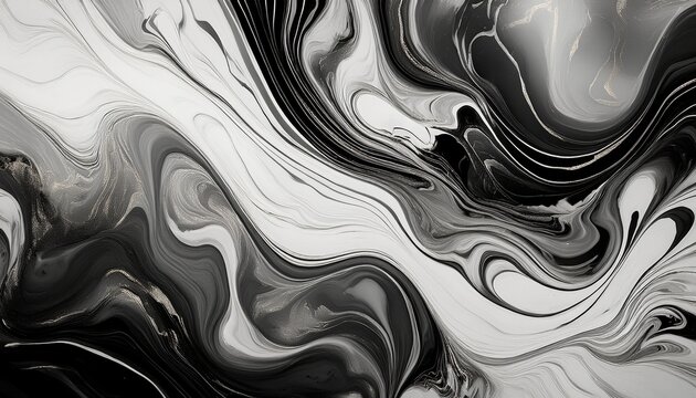 organic marble textures with swirling inks in monochrome shades luxurious feel