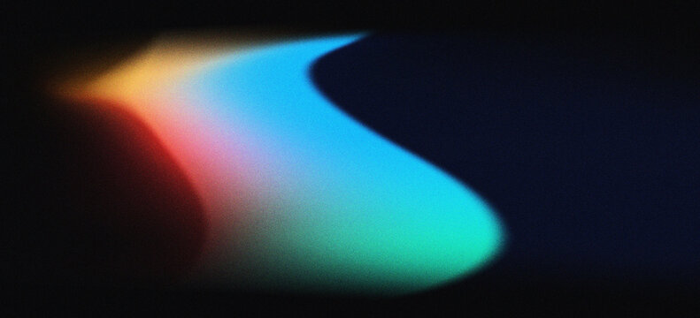 Abstract vibrant cyan and orange flowing light curve on dark background for AI startup branding, website hero section, presentation background, digital advertising