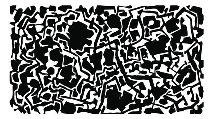 Fototapeta premium Vibrant abstract black and white geometric pattern with intricate shapes for modern design background use