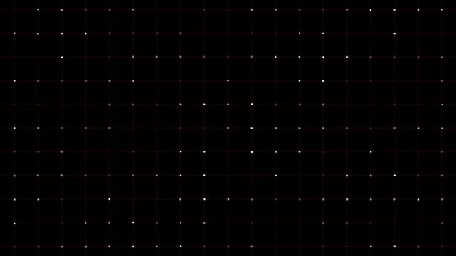 Intersecting red lines on black animated background forming moving grid and digital graph display, Animated Black Background with Red Grid Lines and Intersecting Lines graph.4k animation video.