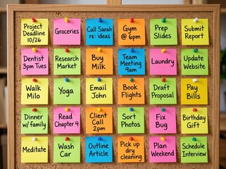 Obraz premium To-do list with tasks and events for the week Generative AI