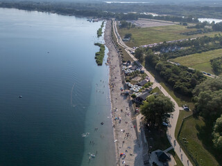 Jezioro Tarnobrzeskie. Jezioro Tarnobrzeg. Jezioro Machów. Zbiornik wodny. Tarnobrzeg. © Leszek Szelest